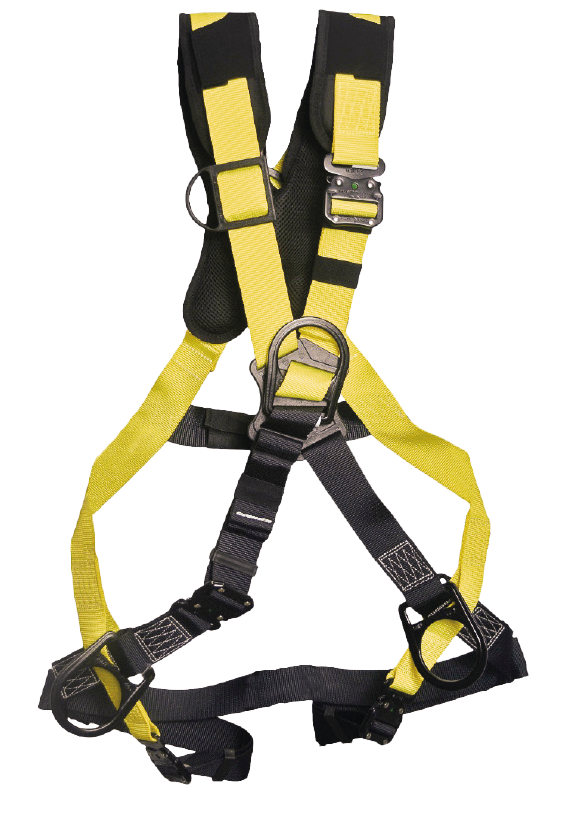 Harnais croisé avec attaches rapides et coussins aux points de contact