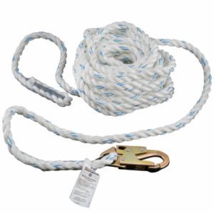 Ligne de vie en corde avec crochet standard, 15.2 m (50 pi)